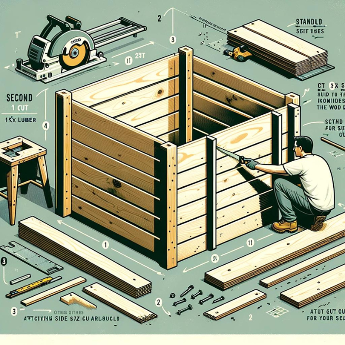 Wood Framed Compost Bin Hawaiian Volcanic Organic