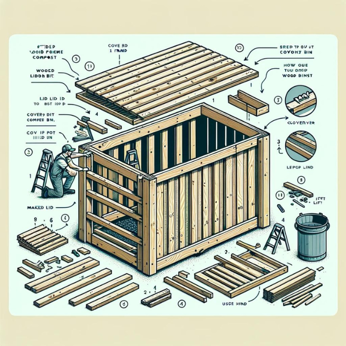 Wood Framed Compost Bin Hawaiian Volcanic Organic